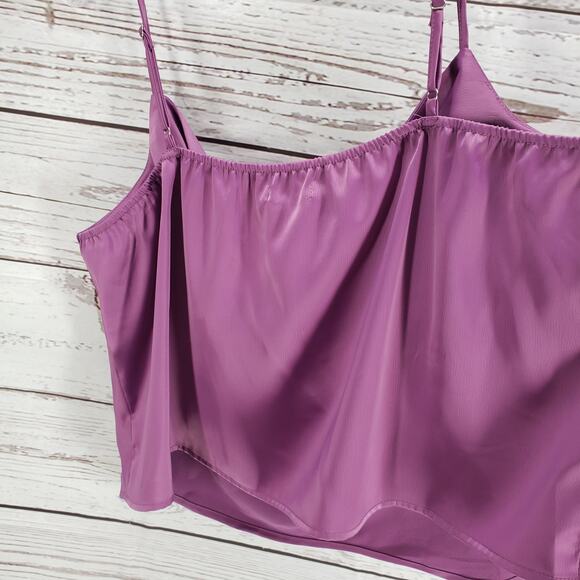 Nasty Gal Collection New Women's Purple Satin Cowl Neck Cami Top Size 16 - Picture 6 of 12
